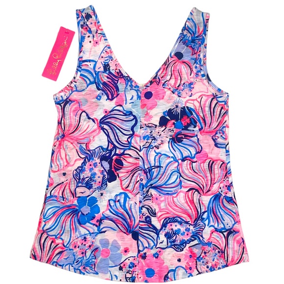 Lilly Pulitzer NWT Gigi Top in Make a Splash Sz XS - Picture 3 of 15